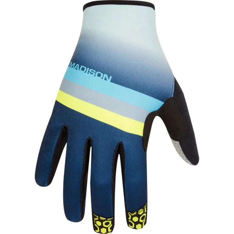 Madison Alpine Long Finger Gloves - Navy/Lime Punch 2 Madison Alpine Long Finger Gloves - Navy/Lime Punch - Image 2