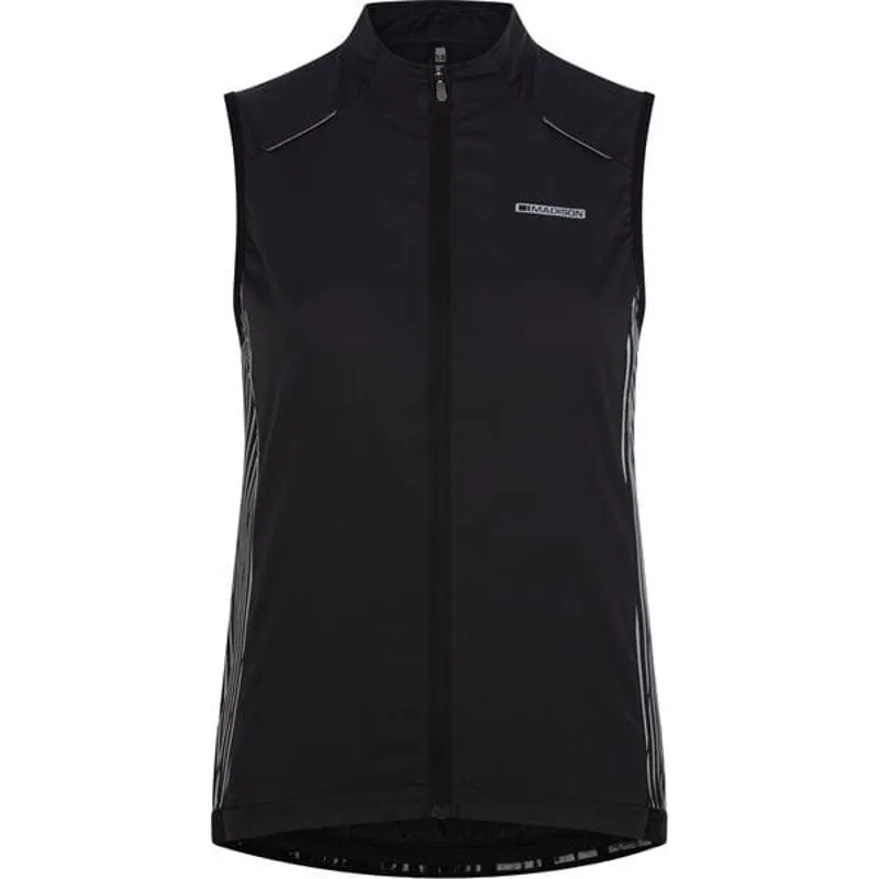 Madison Stellar Reflective Windproof Women's Gilet - Black 1 Madison Stellar Reflective Windproof Women's Gilet - Black