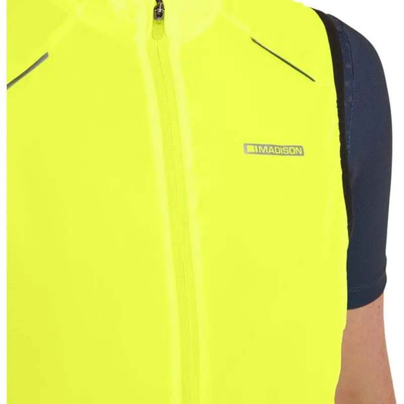 Madison Stellar Reflective Windproof Women's Gilet - Hi-Viz Yellow 2 Madison Stellar Reflective Windproof Women's Gilet - Hi-Viz Yellow - Image 2