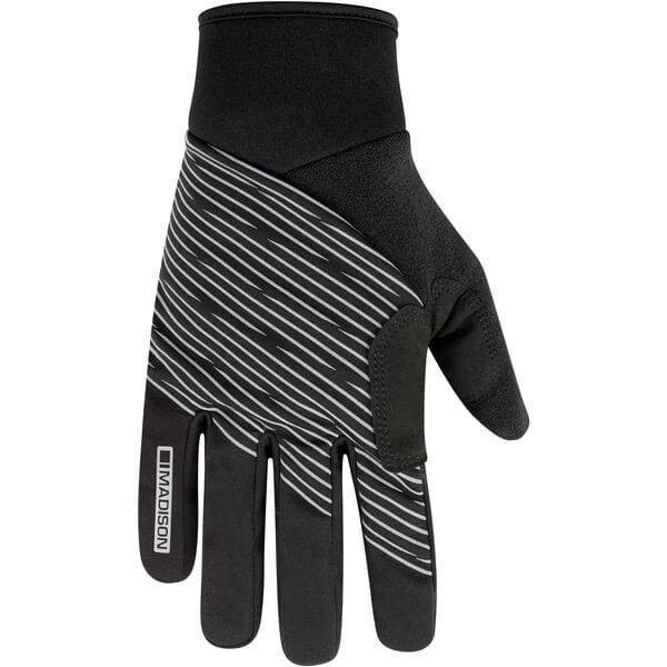 Madison Stellar Reflect Windproof Long Finger Gloves - Hi-Viz Yellow/Black 2 Madison Stellar Reflect Windproof Long Finger Gloves - Hi-Viz Yellow/Black - Image 2