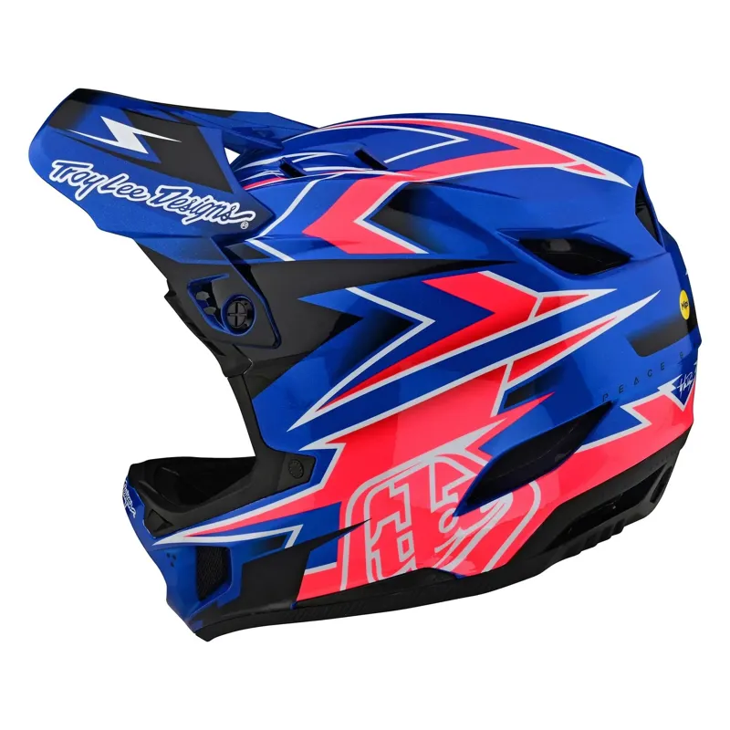 Troy Lee Designs D4 Composite MIPS Full Face Helmet - Volt Blue 2 Troy Lee Designs D4 Composite MIPS Full Face Helmet - Volt Blue - Image 2