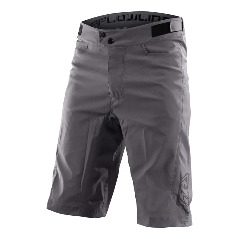 Troy Lee Designs Flowline Men's Baggy Shorts - Shell Only - Solid Charcoal 4 Troy Lee Designs Flowline Men's Baggy Shorts - Shell Only - Solid Charcoal - Image 4