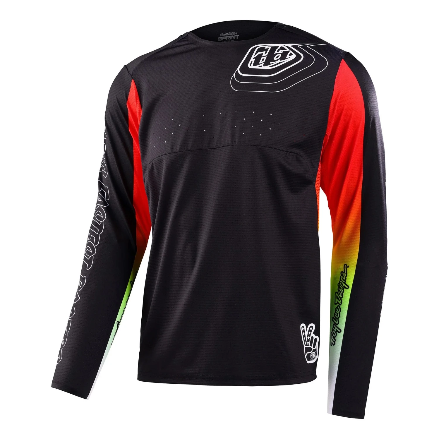 Troy Lee Designs Sprint Men's Long Sleeve Jersey - Icon Black 4 Troy Lee Designs Sprint Men's Long Sleeve Jersey - Icon Black - Image 4