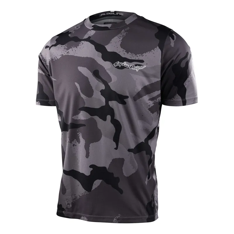 Troy Lee Designs Flowline Men's Short Sleeve Jersey - Camo Carbon 3 Troy Lee Designs Flowline Men's Short Sleeve Jersey - Camo Carbon - Image 3
