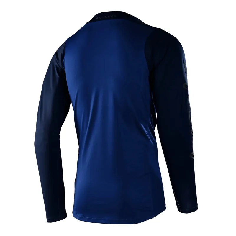 Troy Lee Designs Skyline Chill Men's Long Sleeve Jersey - Mono True Blue 4 Troy Lee Designs Skyline Chill Men's Long Sleeve Jersey - Mono True Blue - Image 4
