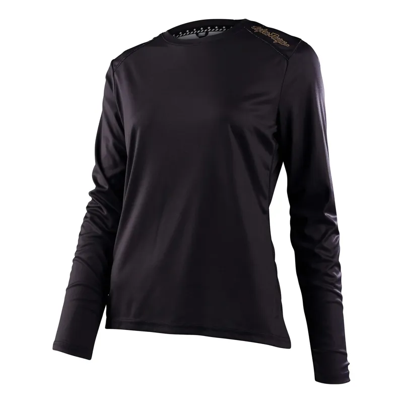 Troy Lee Designs Lilium Long Sleeve Women's Jersey - Solid Black 4 Troy Lee Designs Lilium Long Sleeve Women's Jersey - Solid Black - Image 4