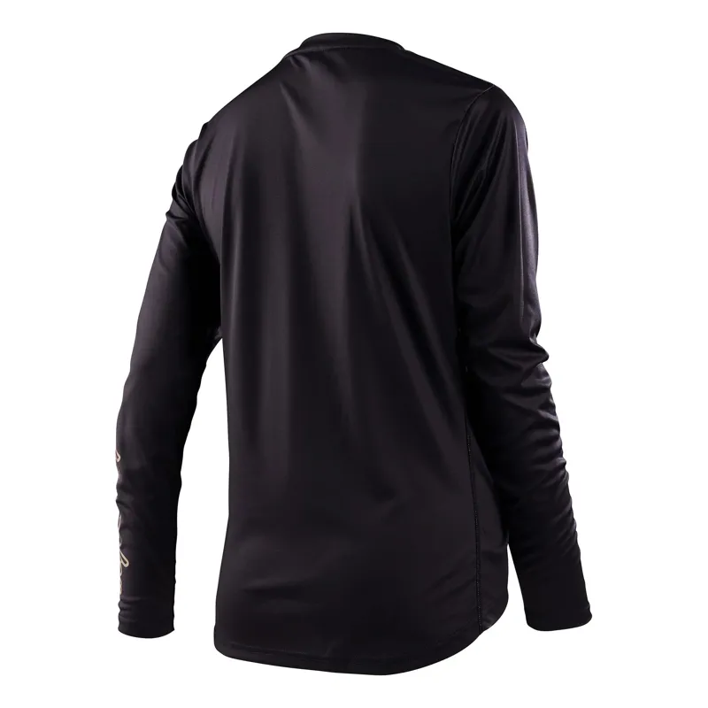 Troy Lee Designs Lilium Long Sleeve Women's Jersey - Solid Black 3 Troy Lee Designs Lilium Long Sleeve Women's Jersey - Solid Black - Image 3