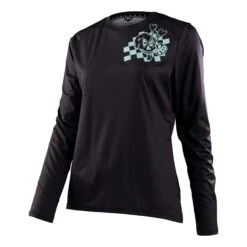 Troy Lee Designs Lilium Long Sleeve Women's Jersey - Solid Black