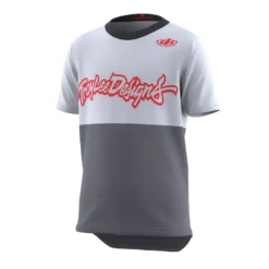 Troy Lee Designs Flowline Youth Short Sleeve Jersey - Scripter Charcoal