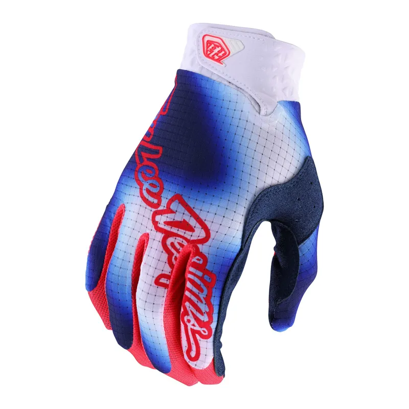 Troy Lee Designs Air Graphic Edition Long Finger Gloves - Lucid White/Blue 2 Troy Lee Designs Air Graphic Edition Long Finger Gloves - Lucid White/Blue - Image 2