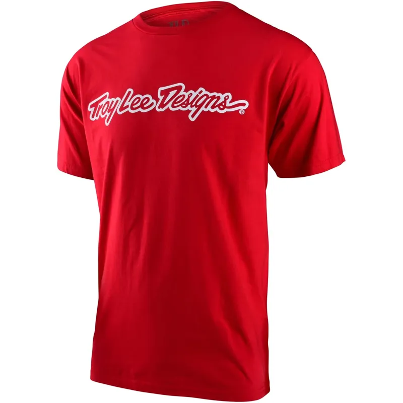 Troy Lee Designs Signature Men's Short Sleeve T-Shirt - Red 2 Troy Lee Designs Signature Men's Short Sleeve T-Shirt - Red - Image 2