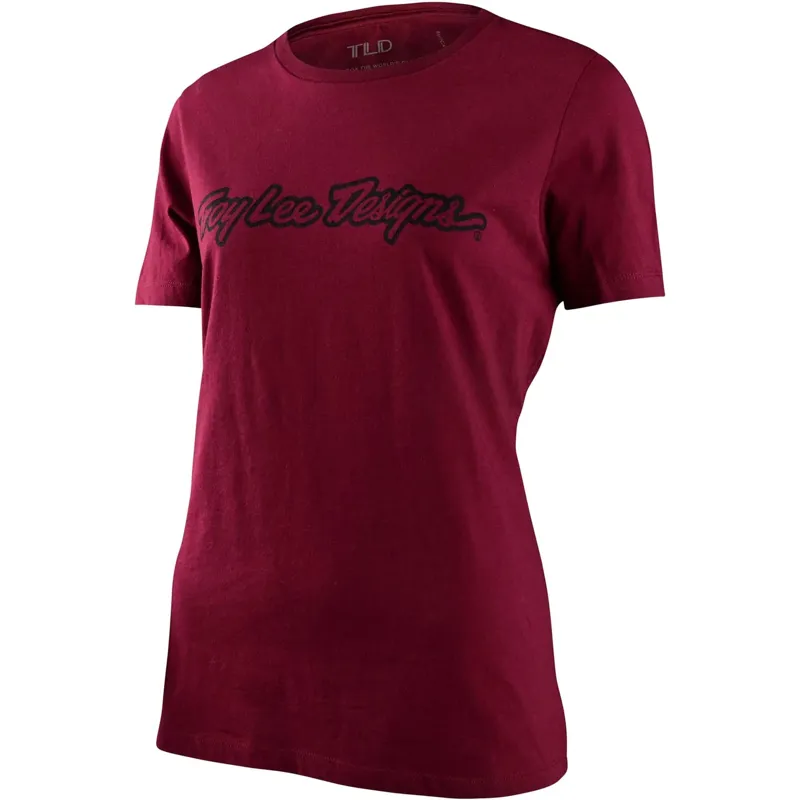 Troy Lee Designs Signature Women's Short Sleeve T-Shirt - Black 1 Troy Lee Designs Signature Women's Short Sleeve T-Shirt - Black